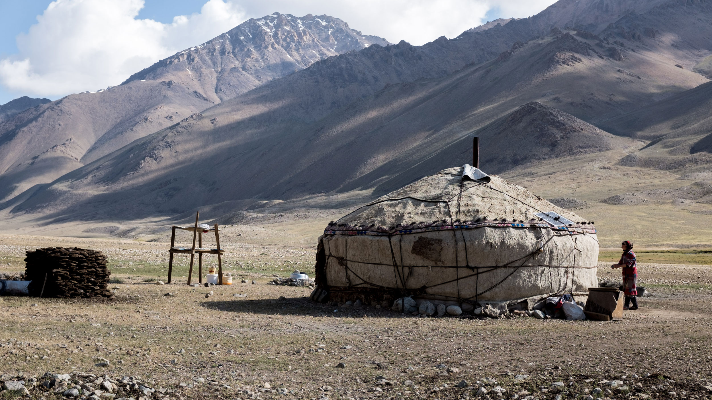 Herders on high mountain pastures of the Tajik Pamirs